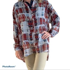 Topshop Long Sleeve Button Down Collared Shirt